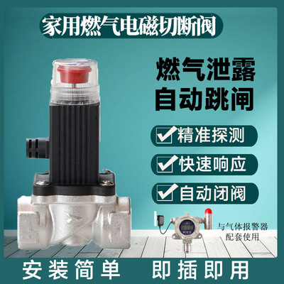 新国标工商业燃气电磁紧急切断常开常闭天然气工业螺纹防爆电磁阀