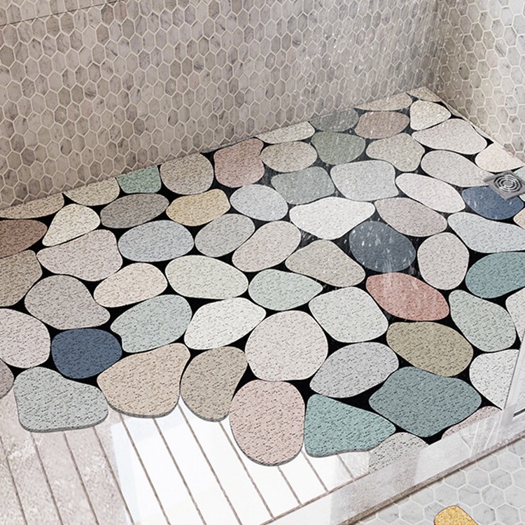 Bathroom Anti-Slip Mat Shower Toilet Bath Hollow Full Shop Foot Mat Toilet Waterproof Cuttable Silk Loop Floor Mat