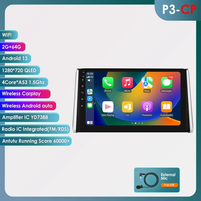 Suitable for 18-20 Toyota DVD Navigation - wifi-version-quad-core-264g-with-carplay-10inch-suitable-for-18-20-toyota-rav4