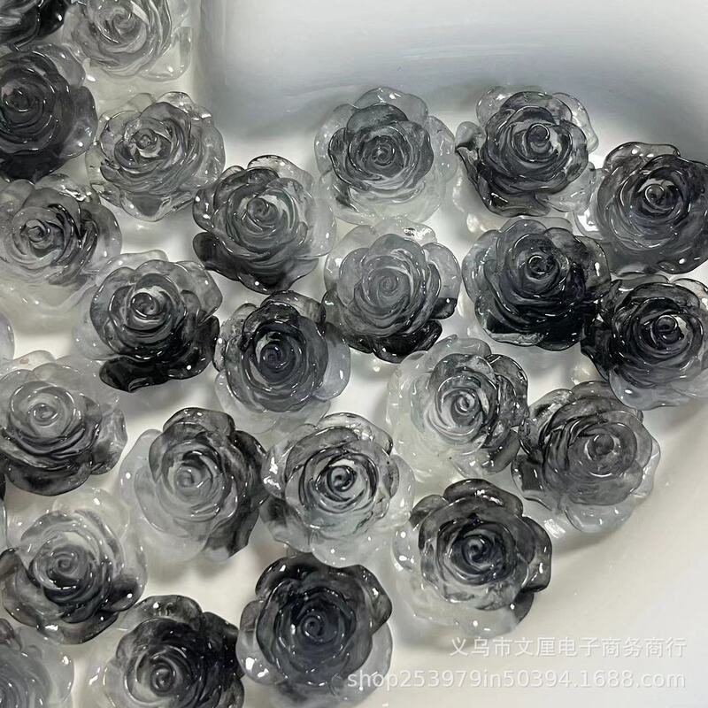 New card 18mm luminous halo rose handmade shop wholesale drop glue cream glue shooting wholesale earring design