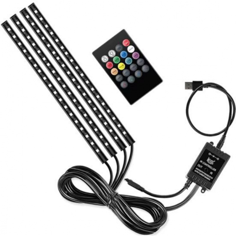 48 72LED un remolque cuatro mangueras de silicona luces de atmósfera de automóviles luces de atmósfera de pies interiores