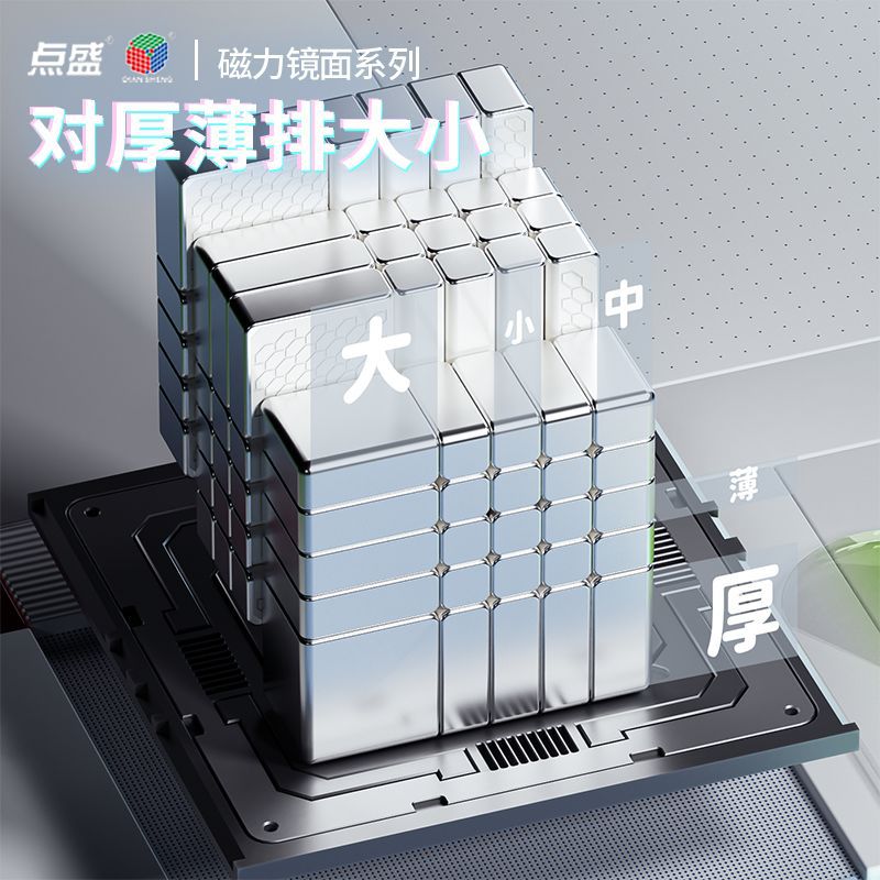 Diansheng nuevo producto cúmulo de galaxias espejo de quinto orden magnetismo cubo de Rubik juguetes educativos para niños al por mayor