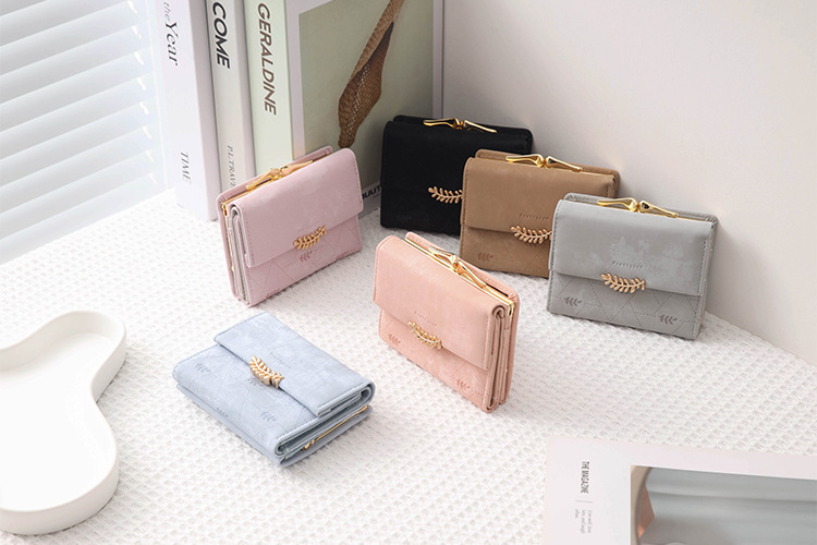 Women's Gender Women's Solid Color Pu Leather Flip Cover Wallets