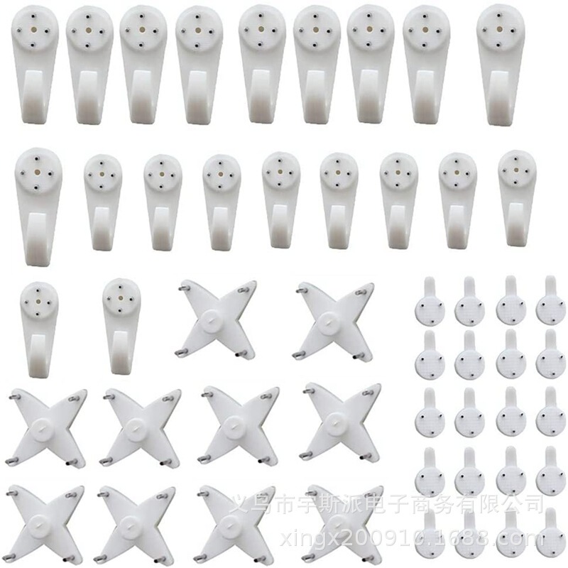 50 picture hooks photo frame hook white seamless hard wall hook hard wall/Drywall/gypsum board hanger hook