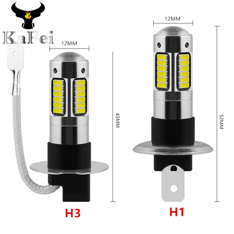 Автомобильные светодиодные противотуманные фары H1 H3 4014 30SMD 30LED подсвеченные декодированные противотуманные фары Автомобильные светодиодные противотуманные фары