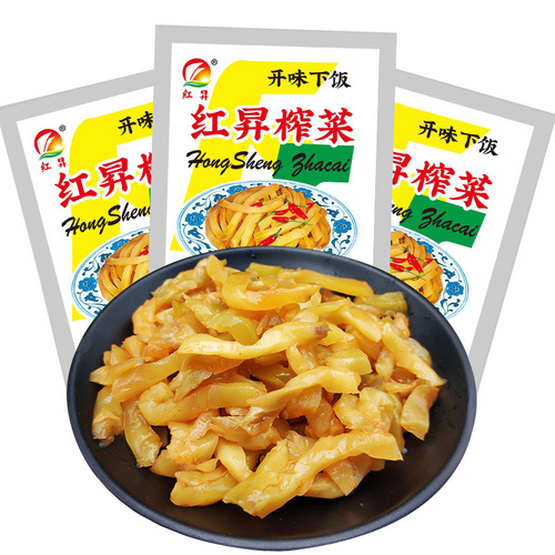 Authentic Fuling Pickled Mustard Greens, Skinless, Pickled Mustard Green Strips, Small Packaging for Rice, Appetizer, Instant Vegetable, Full Cart Pickled Vegetables, Wholesale 50g