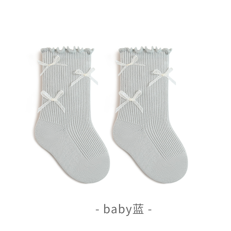 Medias calcetines de algodón de niñas primavera y otoño, calcetines de pantorrilla de arco de princesa, calcetines coreanos para niños.