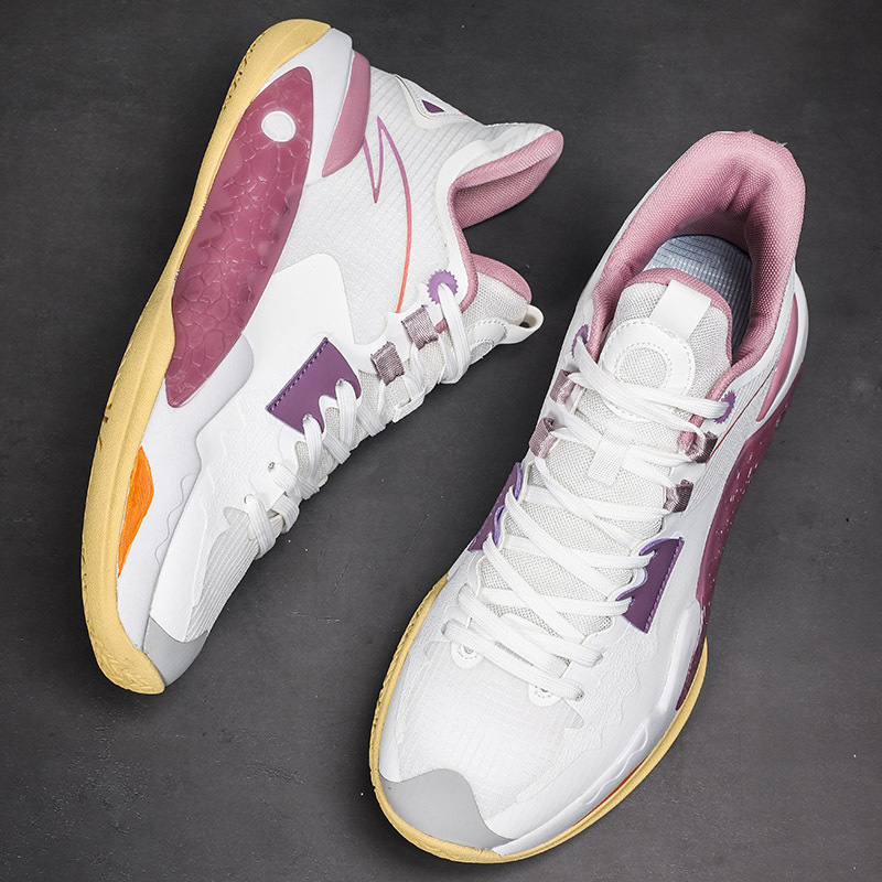 Zapatillas de baloncesto de primavera y otoño para hombres transpirables, antideslizantes, resistentes al desgaste, amortiguadores, piso de cemento, práctica real, zapatos deportivos para niños de escuela secundaria y primaria image 3
