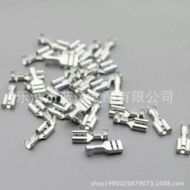 直供LY4.8插簧冷压端子接线端子4.8mm187直插连接器黄铜0.3厚端子