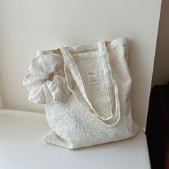 【Suxi布バッグ】フレンチレトロレース刺繍コットンバッグコンビショルダーバッグ化粧品バッグ月経バッグヘアゴム