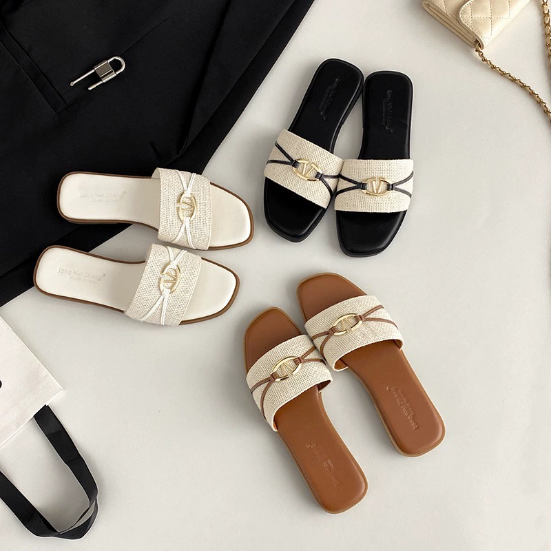 Slippers, fashionable universal beach footwear, french style