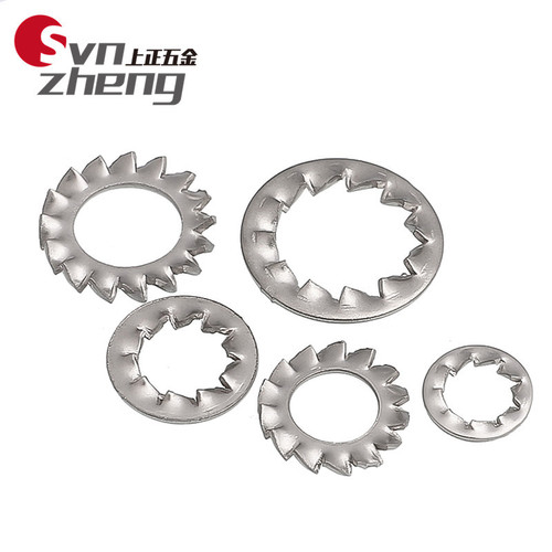 304 stainless steel inner serrated outer serrated locking washer anti-slip stop and anti-loosening washer M3M4M5M6M8-M30