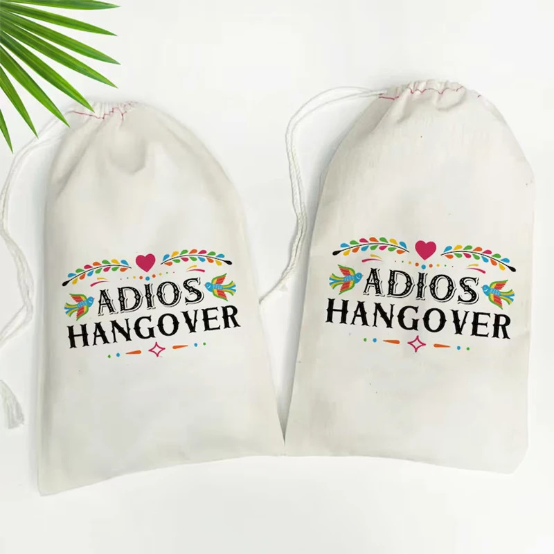Adios 宿醉墨西哥束口袋单身派对婚礼新娘送礼女孩周末装饰礼物