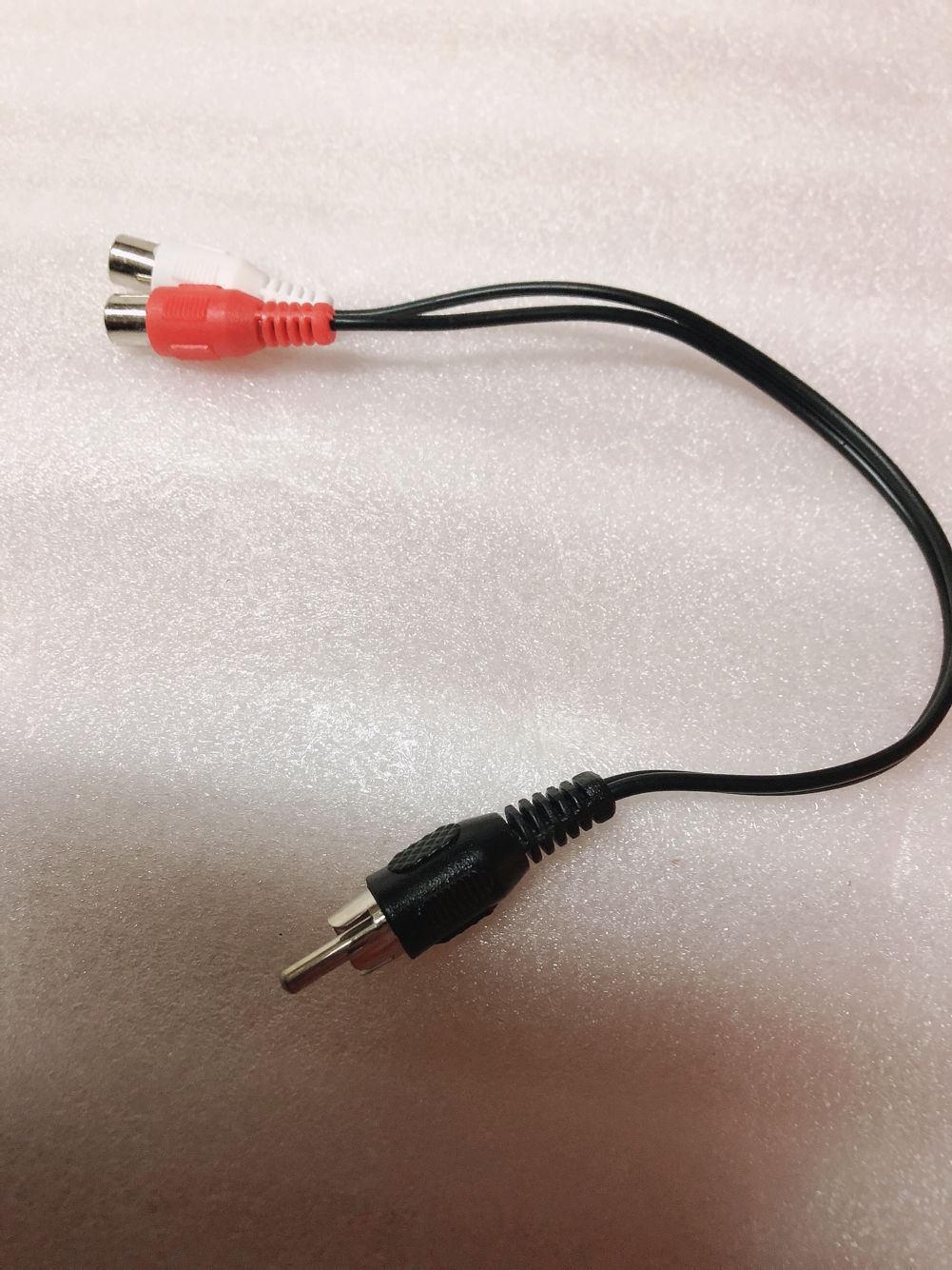 一分二音频线 莲花头对2RCA母视频线 rca公对母1对2音箱转接线