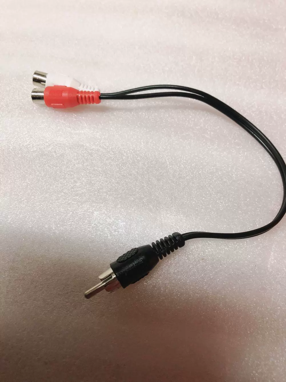 一分二音频线 莲花头对2RCA母视频线 rca公对母1对2音箱转接线