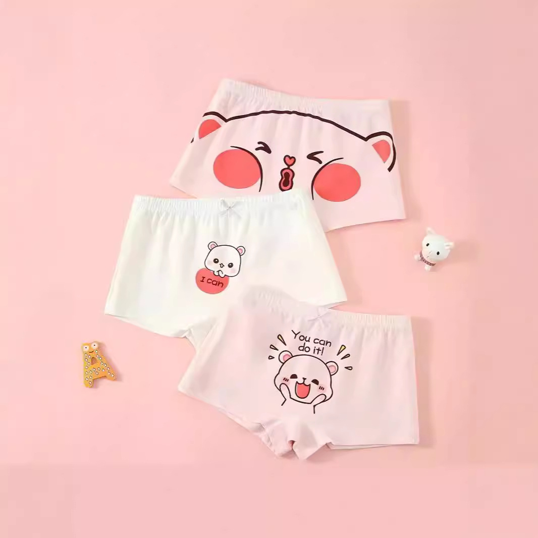 Yan Kechun Class A Children's Underwear Wholesale, Pure Cotton Crotch Seamless Baby Boxer Briefs, Girls' Style, 95% Shorts for Toddlers and Young Children