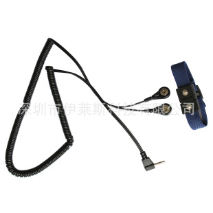 Factory produces double-circuit anti-static wrist strap dark blue microelectronic PCB production line employees wear wrist strap