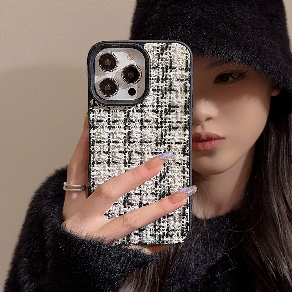 Funda protectora de franela para iPhone 17 16 15 14 13 12 11 Pro Promax Plus Xiaoxiangfeng Funda rígida premium para iPhone_voghion.com
