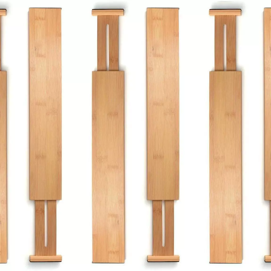 竹制伸缩条竹制抽屉隔板 楠竹可伸缩抽屉隔板便捷式竹制分割器