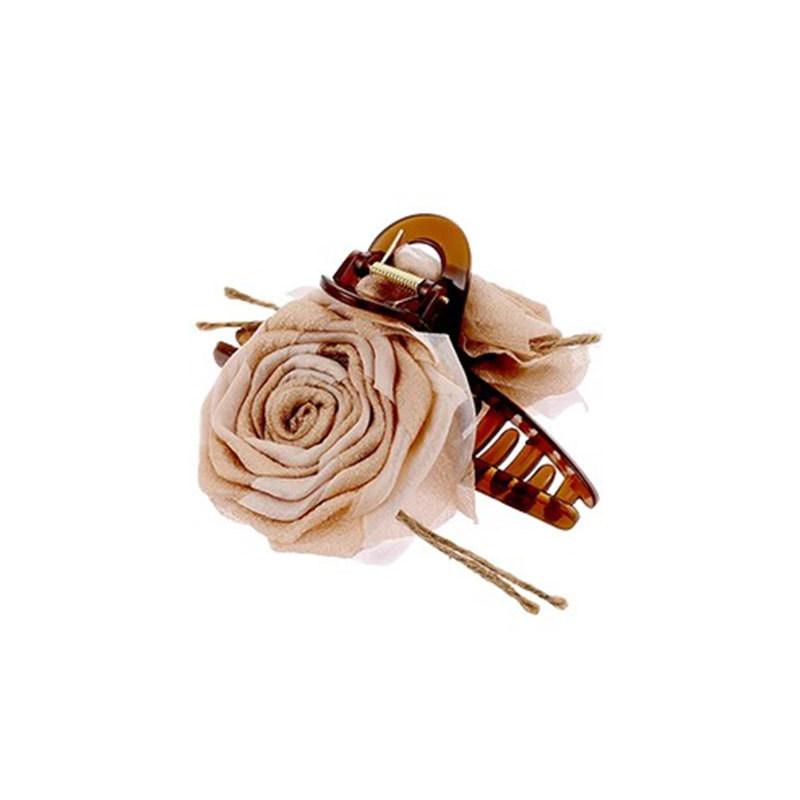 Restaurante chino de la misma rosa seca clip de agarre de cabeza de mujer clip de cabello flores clip de tiburón clip de cabello