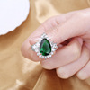 Stone inlay, retro ring, accessory, on index finger, light luxury style, wholesale