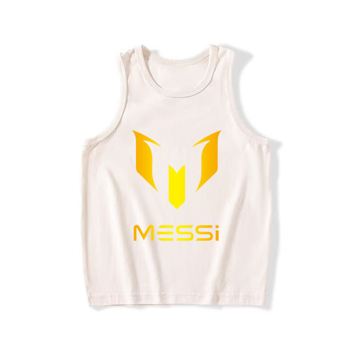 足球明星 MESSI 梅西跨境亚马逊热销童装中大童无袖背心一件代发