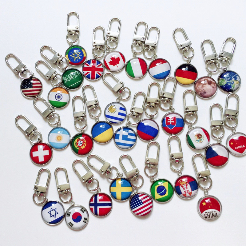 13g Weight Bag Pendant, Keychain Classification 1 Piece Quantity Holiday, Daily Occasion 316 Stainless Steel , Alloy Material National Flag Pattern Epoxy Design Simple Style Style 1 Piece Simple Style National Flag 316 Stainless Steel Alloy Epoxy Bag Pendant Keychain 无