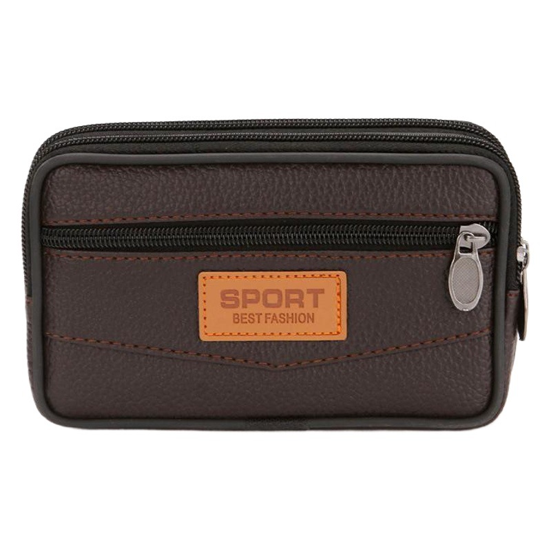New 6.5 inch mobile phone waist bag middle-aged and elderly wear belt waist bag waterproof wear-resistant construction site waist bag mobile phone bag wholesale