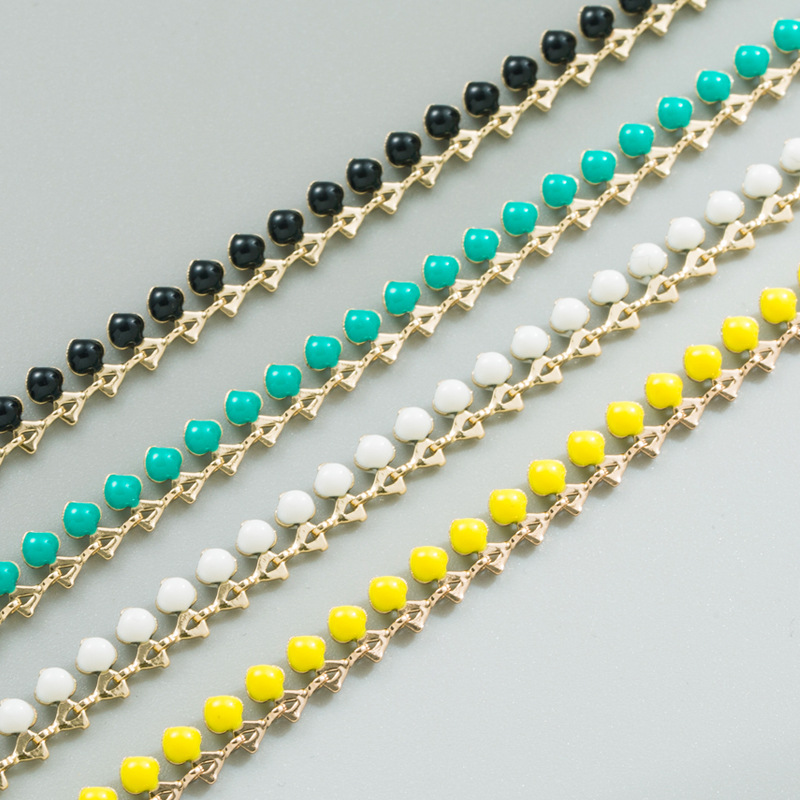 Fashion Solid Color Copper Bracelets Enamel Copper Bracelets