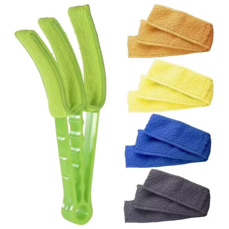 녹색 플라스틱 손잡이 1 개 베네치아 브러시 + 5 색 천 커버