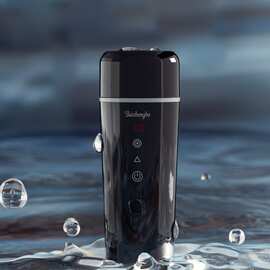 新款便携式车载搅拌加热搅拌杯家用车用货车烧水壶小功率电热杯