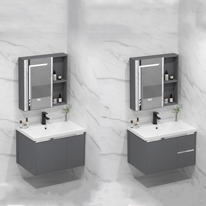 Nuevo gabinete de baño combinado espacio aluminio lavabo cerámica lavabo