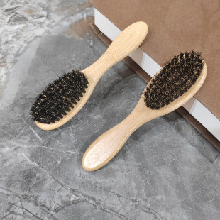 Small Bamboo Brush for Men's Beard, Styling Comb, Shaving and Hair Care Tool