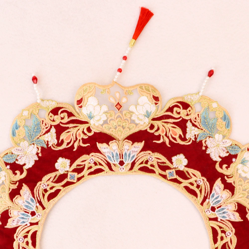 Hanfu for adults, children's false collar, trench coat, cloak, accessory with tassels, vest, Chinese style, with embroidery