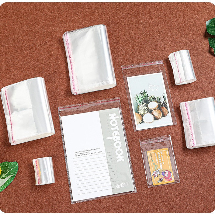 寬度11cm雙層5絲服裝包裝opp袋不乾膠自粘飾品書本批發大量