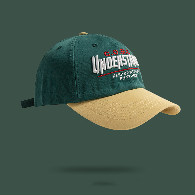 Primavera y verano nuevo gorro de boca de pato de cabeza grande para mujeres padres-hijos bordados generales gorro de béisbol de color contraste gorro de marea deportiva para hombres y mujeres