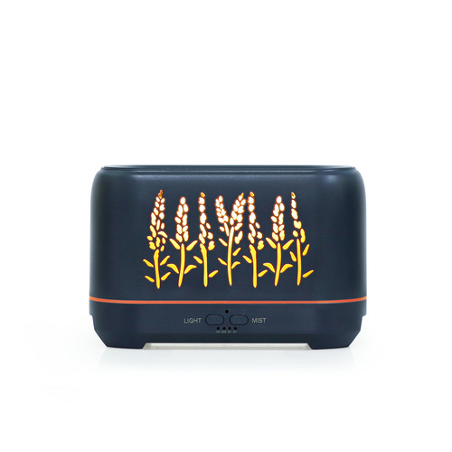 New Ultrasonic 200ml Creative Aromatherapy Machine Hollow Lavender Flame Humidifier Office Home Desktop Type