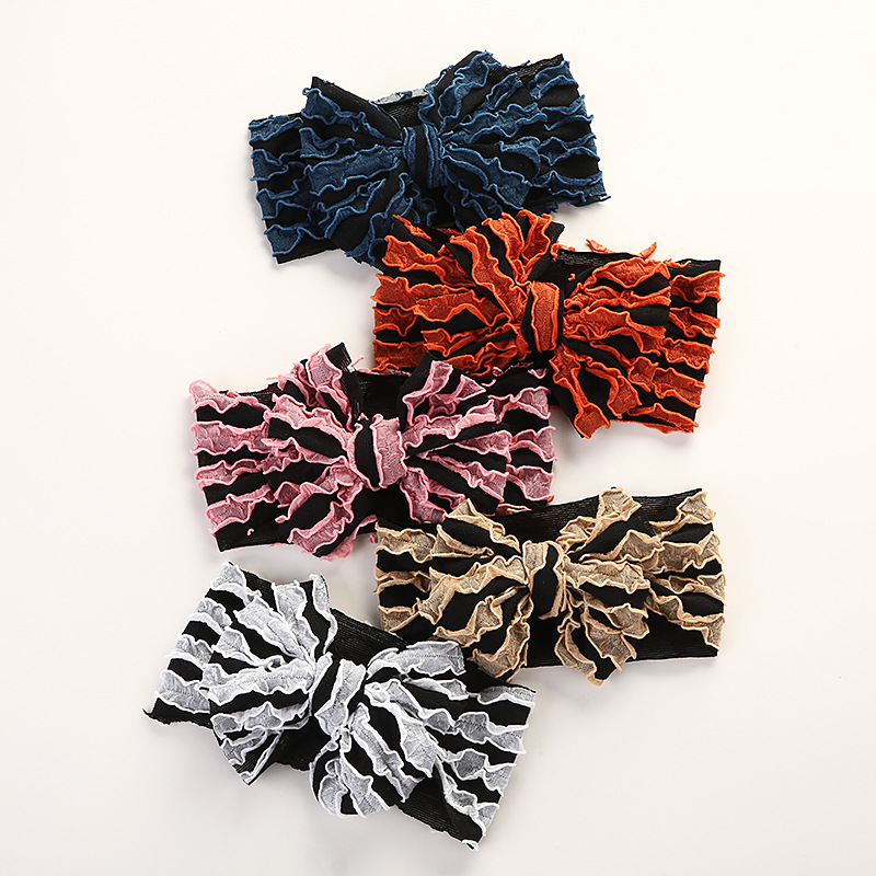 New Children's Hairband Bow Elastic Baby Knotted Headband display picture 2