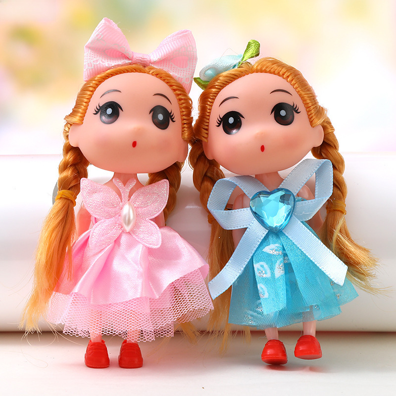 공장 새로운 12CM 인형 가방 펜던트 비닐 인형 소녀 인형 장난감 보상 작은 선물 도매