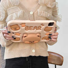 伸縮支架保護套mini硅膠45平板6防摔殼2019新iPad10.2寸7卡通air2