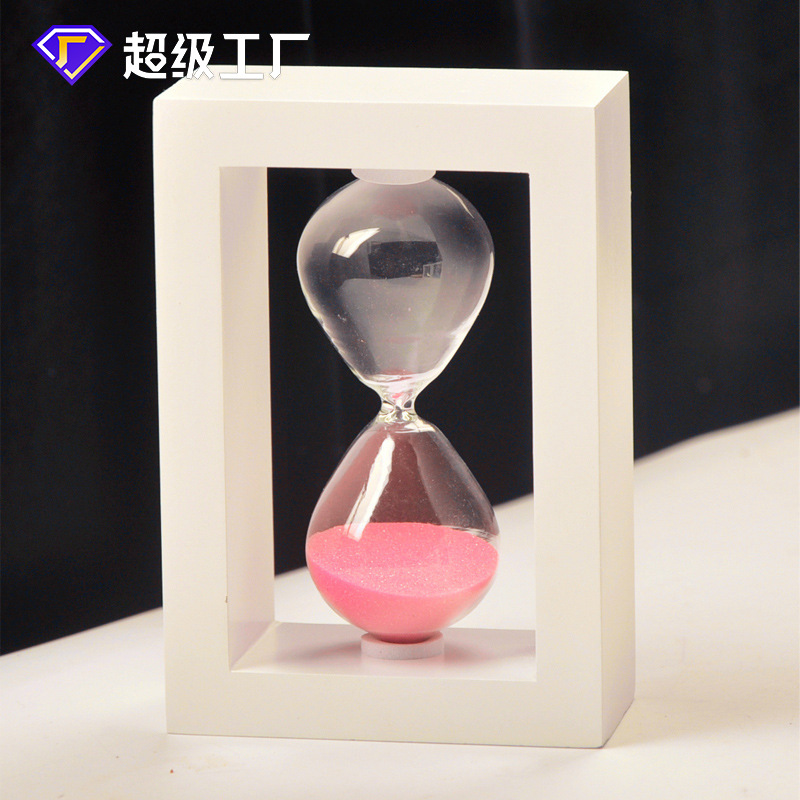 Reloj de arena temporizador marco blanco 10 minutos cumpleaños creativo Día de San Valentín Regalo De vacaciones regalo de cumpleaños