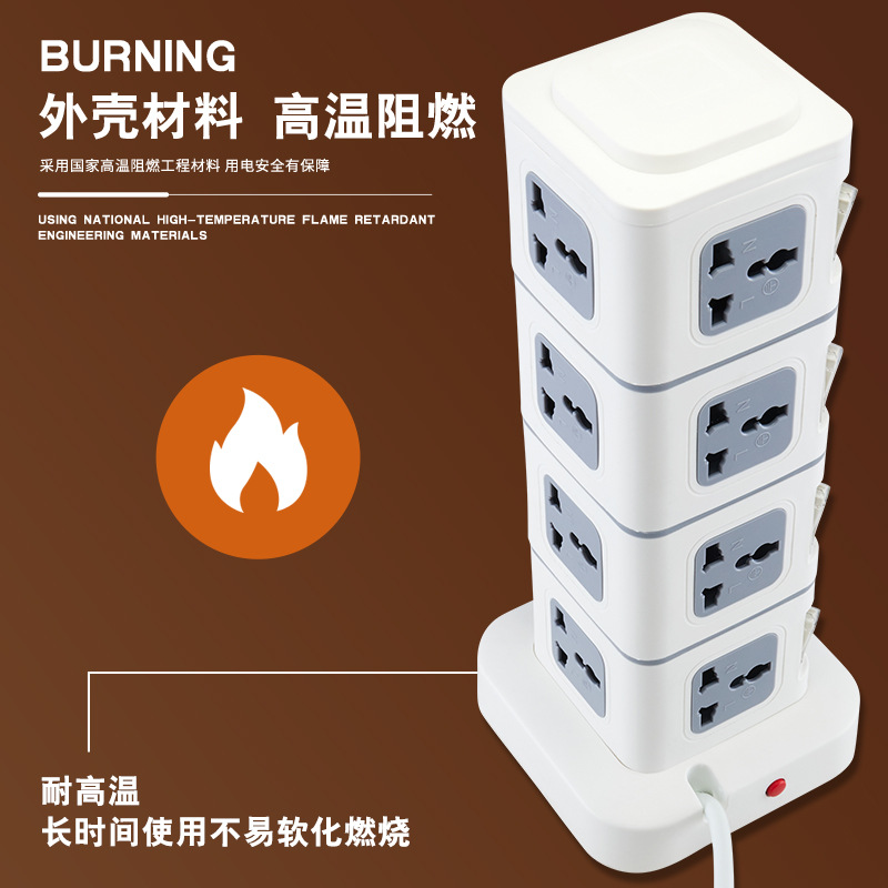 Conector multifuncional de torre de comercio exterior con placa de conexión de carga USB, conector multi-nacional disponible