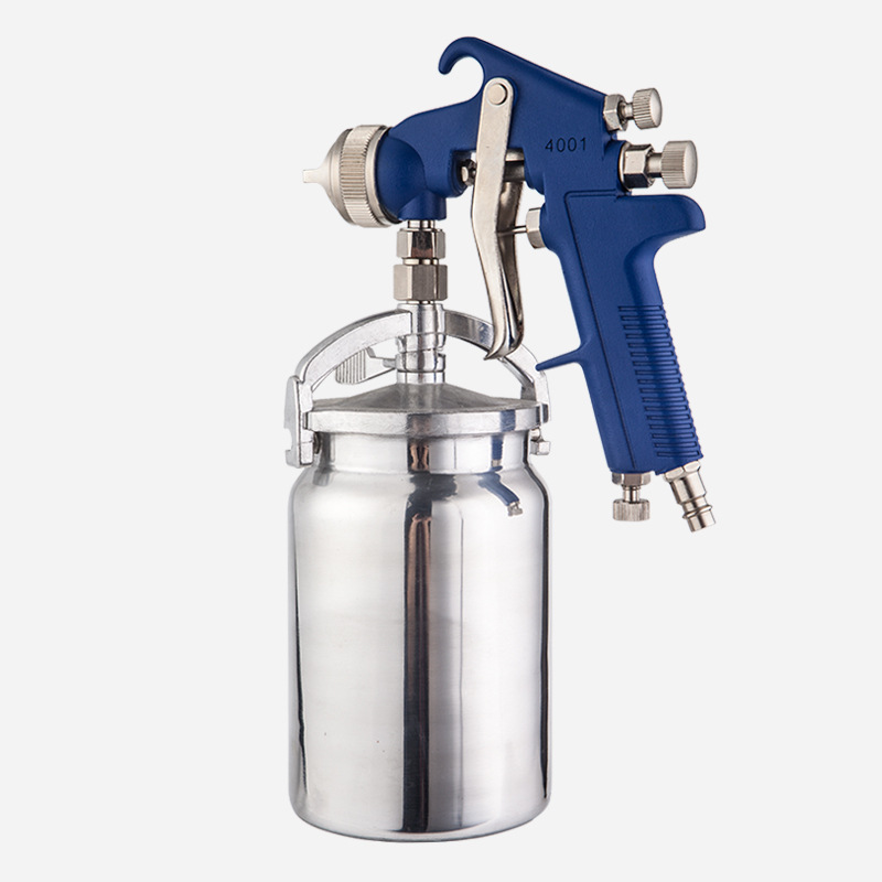 4001 pistolas de pulverización de pintura neumática de 1.4 - 2.5mm de alta atomización de 1000ml bajo la olla de pulverización de la pistola de pintura
