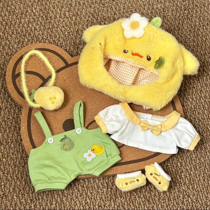 Direct Sale from the Manufacturer: Dopamine Duck Pear 20cm Cotton Doll with Cute and High-Value Academy-Style Outfit Direct Sale from the Manufacturer: Dopamine Duck Pear 20cm Cotton Doll with Cute and High-Value Academy-Style Outfit