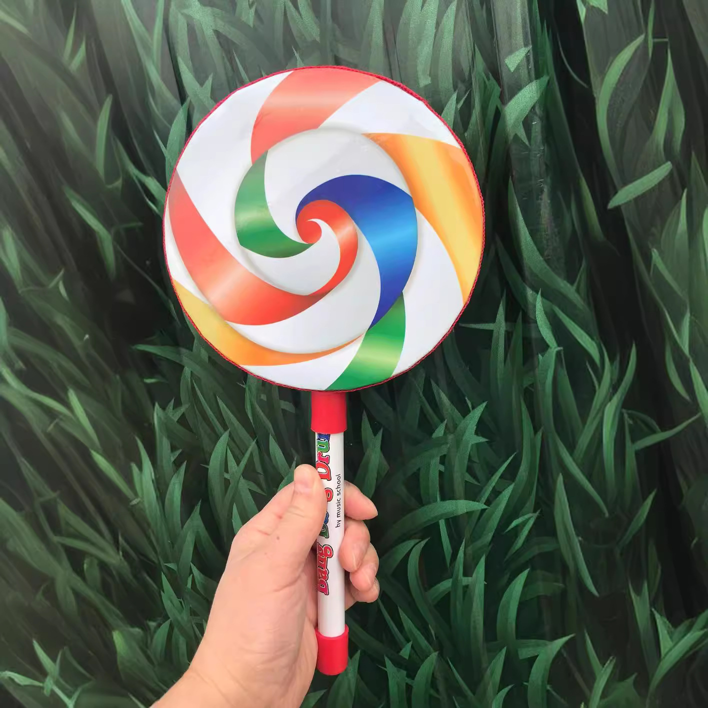 Fábrica al por mayor Orff instrumento de percusión tambor de mano música enseñanza ayudas 6 pulgadas 8 pulgadas 10 pulgadas tambor de piruleta