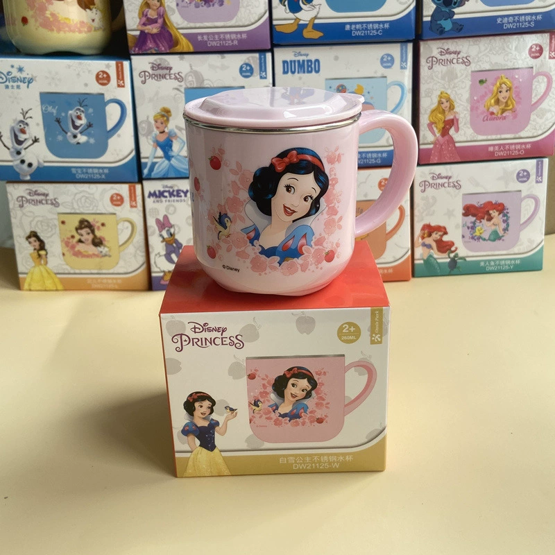 3D-кубок персонажа (Disney) 316/304 нержавеющая сталь, 260 мл, с крышкой — детский и школьный стакан