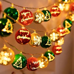 クロスボーダークリスマスデコレーション誕生日パーティースターLEDストリングライト電気メッキボールスカイボールライトストリングクリスマスアレンジメント