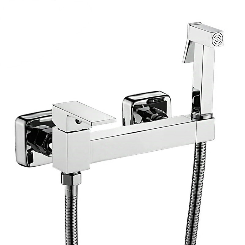 Modern High-Pressure Wall-Mounted Bidet Faucet Stainless Steel Toilet Companion Concealed Female Bidet Spray Gun