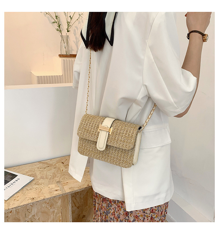 Small Straw Square Bag display picture 3