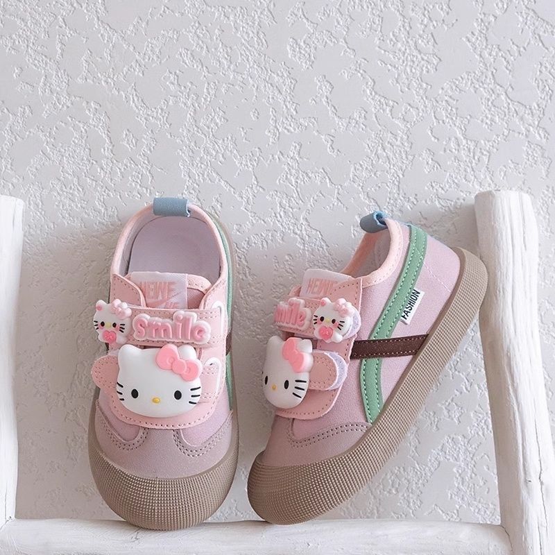 Kitty girls' sneakers 2025 spring and autumn new style children's cute kindergarten flat ultra-light autumn and winter model Kitty girls' sneakers 2025 spring and autumn new style children's cute kindergarten flat ultra-light autumn and winter model